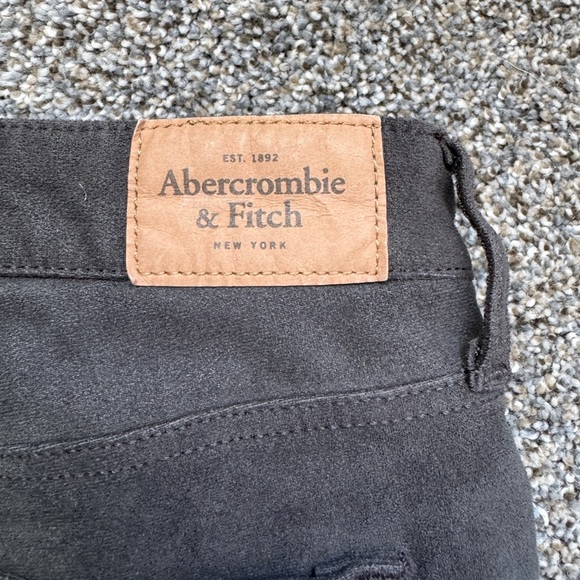 Abercrombie and Fitch grey suede pants with zipper detailing - Picture 10 of 10